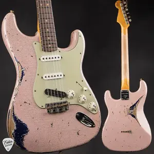 Fender Custom Shop Limited Edition Hotshot Stratocaster Heavy Relic - Стареющий розовый искристый цвет поверх стареющего пурпурного искристого цвета / Инструмент Fender Custom Shop Event