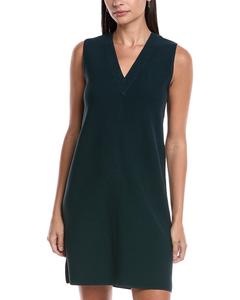 Теория Легкий свитер-платье Theory, зеленый