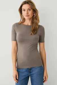 Базовая футболка mit bootshals Ellos Collection, Farbe Beige