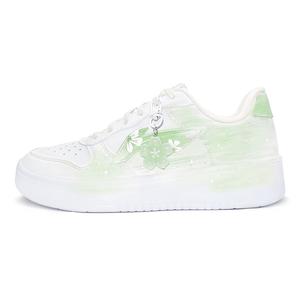 Li-Ning Floating Boat Jade Fairy Trail, First Culture V кроссовки для скейтбординга с низким верхом, женские, бело-зеленые