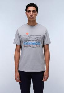 Футболка с принтом S-BUTI SS Napapijri, серый