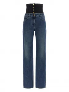 Джинсы с вставкой-бюстье Elisabetta Franchi, синий