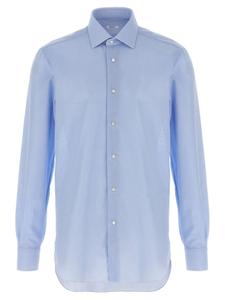 Рубашка из ткани "сота" Barba, светло-голубой