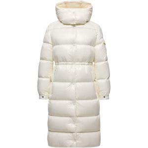 Каветтаз худи удлиненная пуховая куртка пуховик женский Moncler, экрю