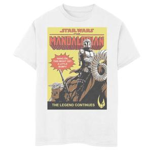 Футболка с плакатом и рисунком «Звездные войны: Мандалорец» для мальчиков 8–20 лет Star Wars, белый