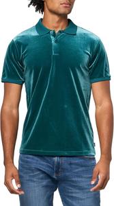 Мужское поло GUESS Rio Liquid Velvet с коротким рукавом, True Teal