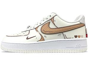 Кроссовки Air Force 1 для скейтборда унисекс с низким верхом цвета кофе Nike, кремовый