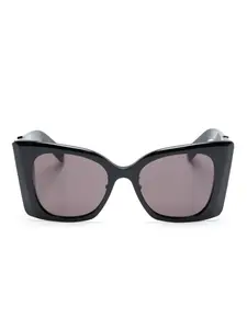 Солнцезащитные очки в массивной оправе с логотипом Saint Laurent Eyewear, черный