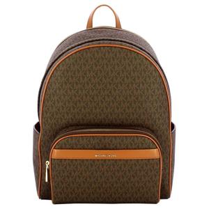 Рюкзак из ПВХ поливинилхлорида и полиуретана женский темно-коричневый и желто-коричневый MICHAEL KORS