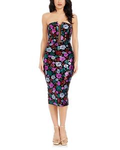 Платье миди Эрика Dress the Population, мультиколор