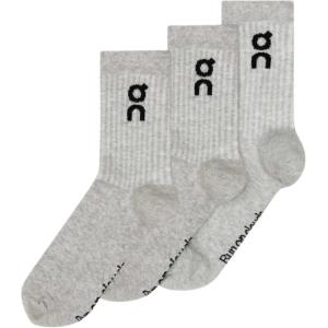 Логотип Sock High 3P носки Mid Calf унисекс набор из 3 пар heather gray On, серый