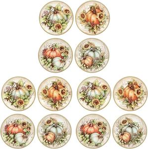 Certified International Autumn Breeze салатная/десертная тарелка 22,9 см, набор из 4 штук (упаковка 3 шт), мультиколор