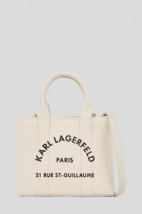 Хлопковая сумка Karl Lagerfeld, бежевый