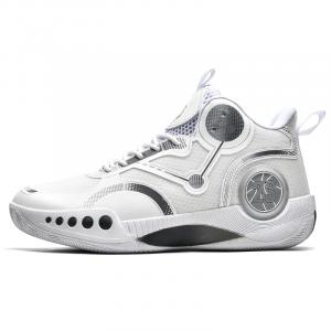 Баскетбольные кроссовки для детей и подростков с противоскользящей амортизацией и дышащим верхом HBRK, белый/серый