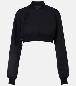 Короткий шерстяной топ Noir Kei Ninomiya, Black