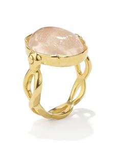 Позолоченное кольцо Cabochons с кристаллами Goossens, золотой