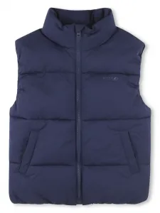 Дутый жилет с логотипом HUGO KIDS, синий