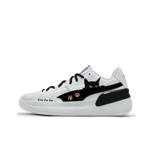 PUMA Clyde Hardwood Team Abrasion Resistant низкие баскетбольные кроссовки Unisex Black White