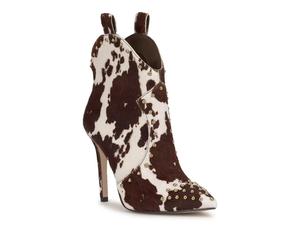 Ботинки Jessica Simpson Pixille Western Bootie, Brown/White Cow Print