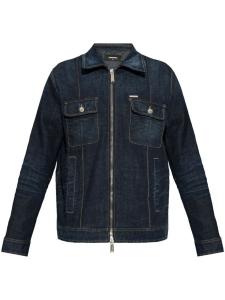 DSQUARED2 джинсовая куртка с нашивкой-логотипом, синий