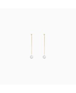 Серьги-подвески с жемчугом, покрытые 14-каратным золотом Идеальный подарок на праздник Bearfruit Jewelry, Yellow gold