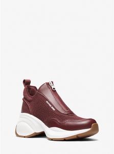 Кроссовки Zuma из комбинированных материалов Michael Kors, бордовый