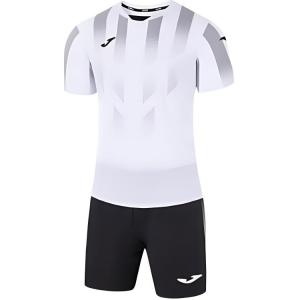 Футболка и шорты для футбола Joma, комплект (белый+черный)