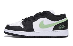 Jordan Баскетбольные кроссовки Air 1 Anti-Slip с низким верхом, износостойкие, мужские, черно-зеленые