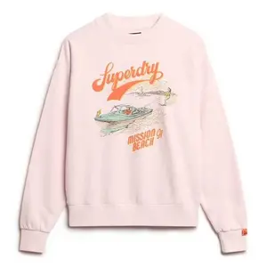 Толстовка Superdry Souvenir Graphic Loose, розовый