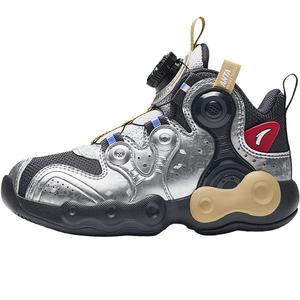 Баскетбольные кроссовки Alien Lightweight Shock Absorbers Mid Top для детей, серо-серебристые, для детей от 3 до 7 лет Antakids, серый/серебряный/белый