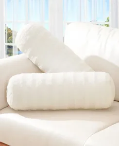 Комплект декоративных подушек-валиков, 20 x 61 см Cheer Collection, белый