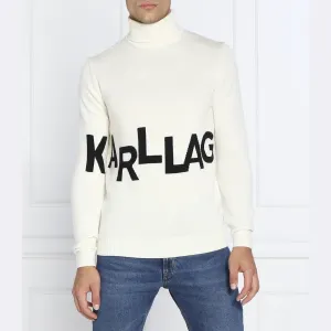 Шерстяная водолазка стандартного кроя Karl Lagerfeld, бежевый