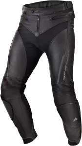 Мотоциклетные брюки SHIMA CHASE - кожаные, спортивные брюки с защитой бедер и коленей, перфорированная кожа, комплект из двух частей (черные, размер 56), black