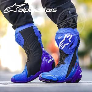 ALPINESTARS PROTECTS Мотоциклетные ботинки Star, профессиональные гоночные ботинки, анти-падение, Fuji Mountain SUPERTECH R Blue [новый цвет 2025], размер 42