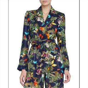 L'Agence Куртка-халат Jordana черного цвета