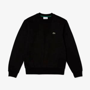 Мужской спортивный свитер Lacoste из органического хлопкового флиса с круглым вырезом - SH9608