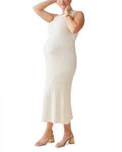 Вязаное макси-платье для беременных Ingrid & Isabel, слоновая кость/кремовый