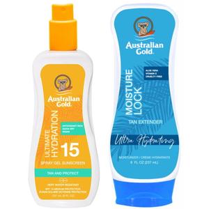 Австралийский золотой гель-спрей с фильтром SPF15 + Moisture Lock 237 мл Australian Gold
