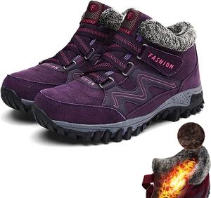 Ботинки FETNHU Fleekcomfy из кожи Villi, зимние ботинки на платформе с термоизоляцией, противоскользящие, снежные ботинки, 8.5 D