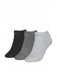 Женские короткие носки (упаковка из 3 пар) Calvin Klein, темно-серый