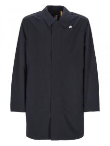Тренчкот с логотипом K-Way, синий