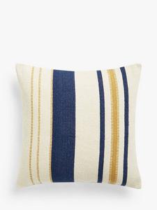 Подушка Woven Stripe для дома и улицы John Lewis, Navy