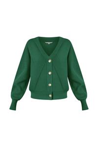 Вязаный кардиган Yumi, зеленый