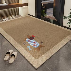 Dajiang Ковер 180х250 см для прихожей, грязеотталкивающий, из бельгийского велюра, можно обрезать