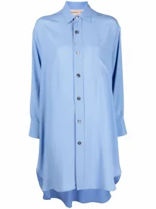 Платье-рубашка с накладным карманом Blanca Vita, синий