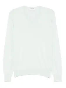 Джемпер с V-образным вырезом и длинными рукавами Gran Sasso, зеленый