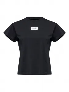 Футболка с круглым вырезом Mm6 Maison Margiela, черный