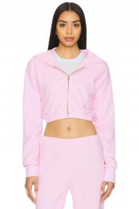 Короткий худи на молнии La Made, antique pink