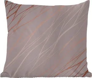 Подушка для улицы - Мрамор - Розовый - Розовое золото - Узор - 45x45 см - Водонепроницаемая - Подушка для отдыха - Подушка с фотографией - Декоративная подушка MuchoWow
