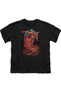 Футболка с коротким рукавом для детей "Лига справедливости Америки: Торнадо" Gildan, черный